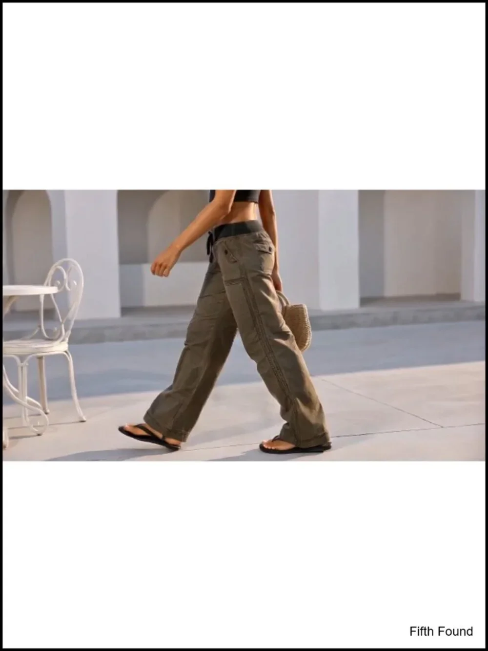 Mid Rise Straight Leg Drawstring Pants 100% Cotton Casual Daily